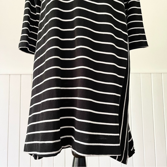 TRF by Zara Striped Cotton Knit 3/4 Sleeve A-line Dress Size M - Picture 4 of 14